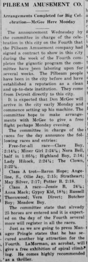 alt=Michigan's First Traveling Carnival