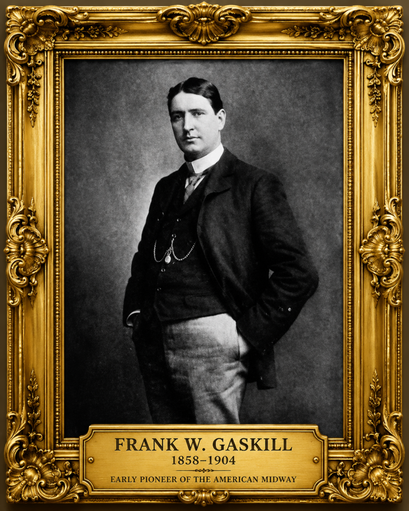 alt=Frank W. Gaskill 1858–1904, early pioneer of the American traveling midway