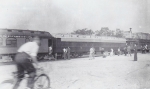 A 'mixed consist' of coaches on the Johnny. J. Jones. train...1930's.
