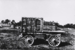 1920's Rare Photo of Retired Al G Barnes-Sells Floto Circus Wagons.