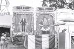  Kids in front of the circus sideshow.1950's