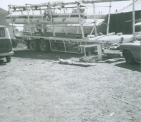 Wrecked 'Monorail' on the West Coast Shows...1960's.JPG
