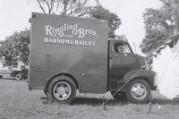 Unusual truck on the Ringling Show..1954.JPG