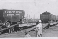 Unloading the flats. Cetlin Wilson Shows...1951.JPG