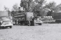 Under the hood on the Coleman bros. Shows..1950's.JPG