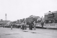 'Townies' waiting for work..R B B B 1950