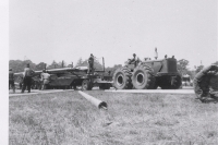 Spotting the poles on the Ringling lot...1951.JPG