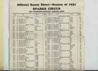 Sparks Circus Route sheet....1931.JPG