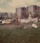 Rocky Dell's Great American Shows in Hartford. The red and yellow trailer is the Nail Store that I worked..jpg