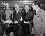 1951 Dorothy Lamour, Cecil B. DeMille, Betty Hutton and John Ringling North boarding that legendary luxury train, the Super Chief..