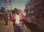 Al Sully Sullivan West Coast Shows fixer next to Bobby Matthew's cookhouse in Bakersfield Cal. 1970.jpg