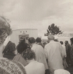 Al Sullivan holds Church Call on the office steps in Klamath Falls 1970.jpg