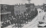  40 Horse Hitch in a street parade.1903