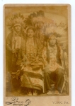 'Lone Feather & Wife', 'Bull and Cloud Sioux Chiefs on a Wild West Show 1885